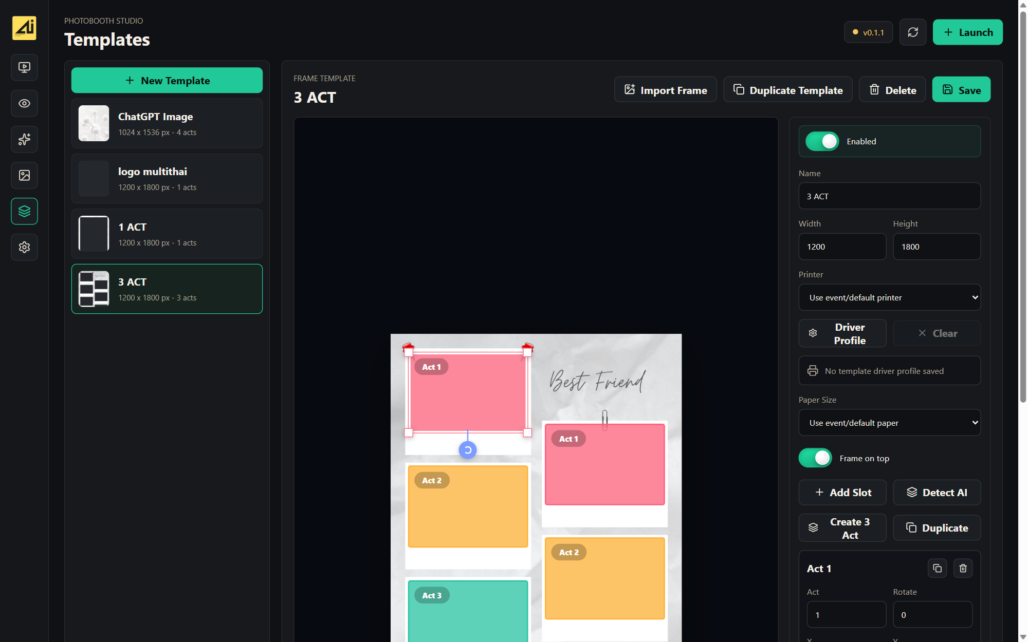 Template editor